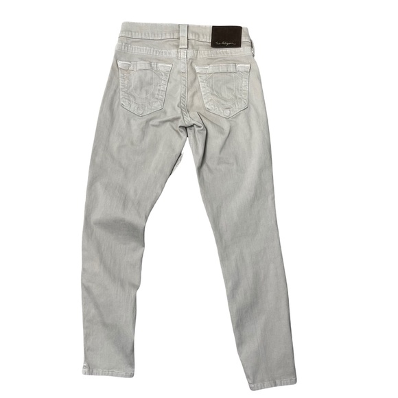 True Religion Women's Linda Gray Cropped Skinny Jeans Size 24 Pre-Owned - Picture 6 of 8